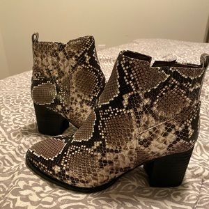 Faux Snakeskin WEATHER PROOF Booties